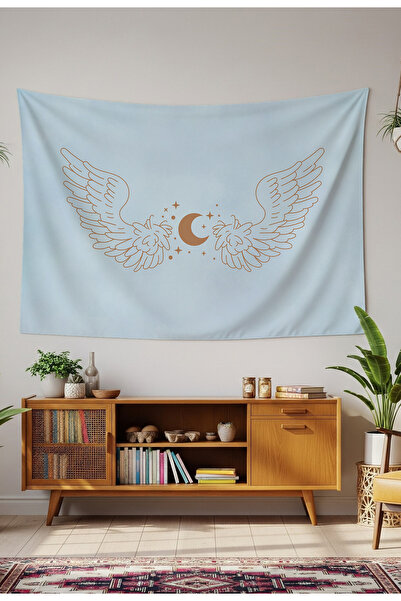 GREENDECOR Angel Wing Butterfly Minimalist Bohemian Wall Cloth Carpet Wall Ar...