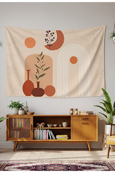 GREENDECOR Bohemian Mandala Vase Leaf Flower Wall Cloth Wall Tapestry Wall Ar...