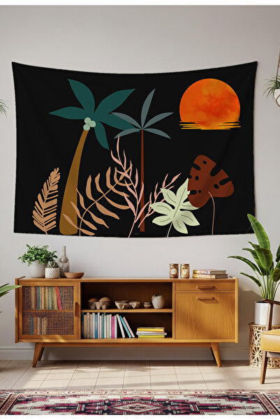 GREENDECOR Palm Bohemian Mandala Leaf Wall Covering Wall Tapestry Wall Art Ch...