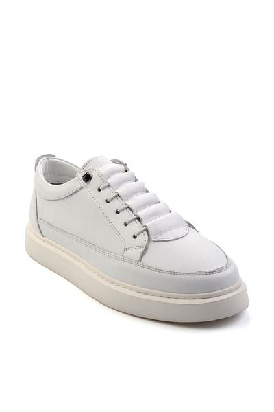 Bambi Λευκά Δερμάτινα Ανδρικά Παπούτσια Casual E01082011503