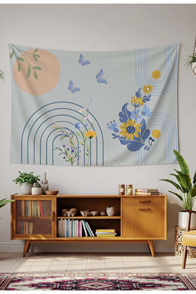 GREENDECOR Butterfly Bohemian Vase Leaf Flower Wall Cloth Wall Tapestry Wall ...