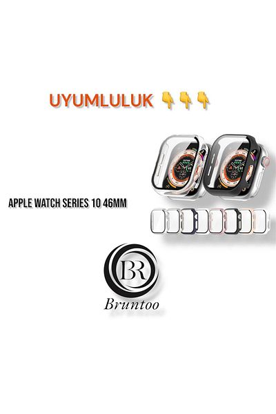 Bruntoo BR Watch Series 10 46 mm Case and Screen Protector Mica Case.