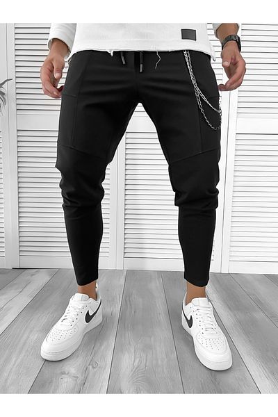 dehaine Men's cotton sweatpants, 12108, black