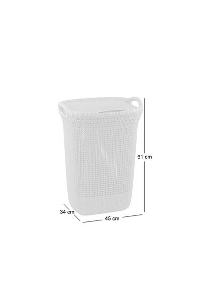 CURVER Cos Rufe, 2 Manere, Capac, Crem, 57 L, 45x61x34 Cm,