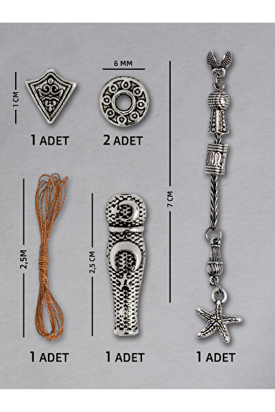 Mihra Takı Tasarım 1 مجموعة شرابة نجم البحر الفردية - حجر طبيعي |   مناسبة لص...