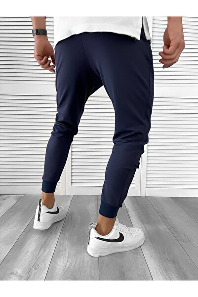 dehaine Men's cotton sweatpants, 12111, navy blue