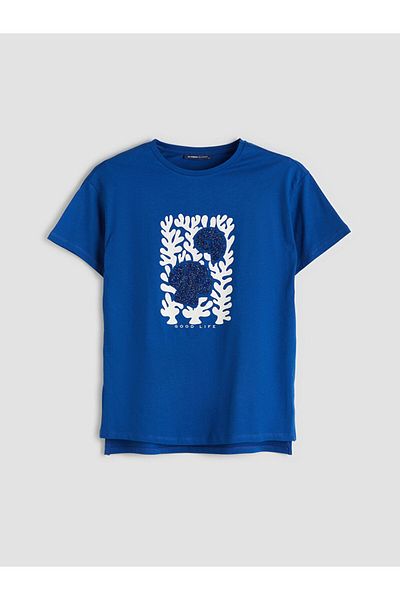 LC Waikiki Tricou pentru femei cu imprimeu Crew Neck New Season - S5FQ18Z8
