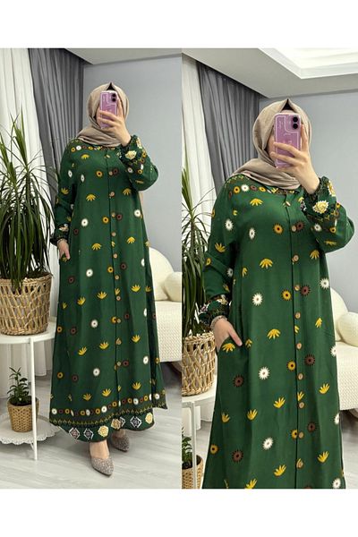 MODA Floral Patterned Shirt Dress
