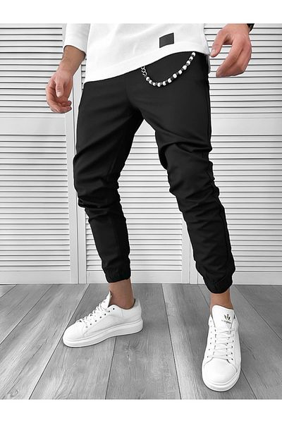 dehaine Men's cotton sweatpants, 7182, black