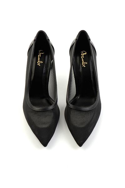 Bambi Pantofi cu toc clasici de damă negri K01209020022