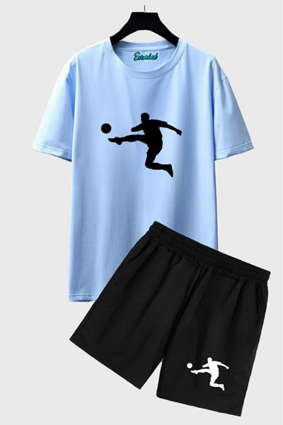 SevMode Σετ μπλουζάκι με στάμπα ποδοσφαιριστή Unisex