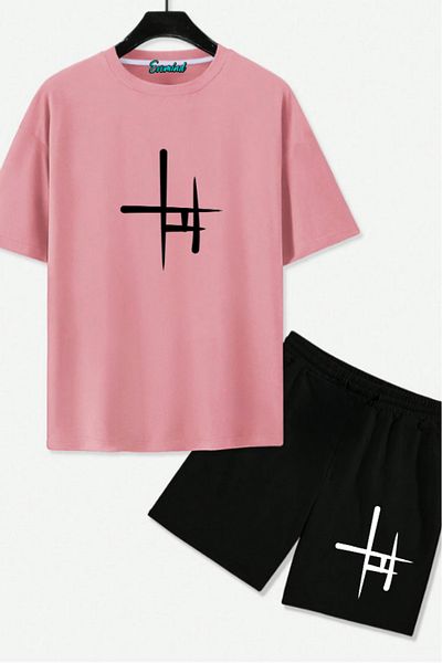 Evomind Plus Printed Unisex Shorts T-Shirt Set
