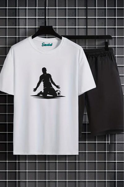 SevMode Football Player Printed Unisex Shorts T-Shirt Set