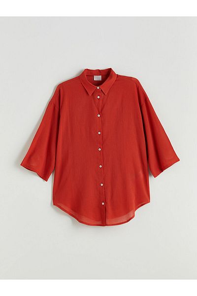 LC Waikiki Lcw Shirt Collar Women's Beach Dress