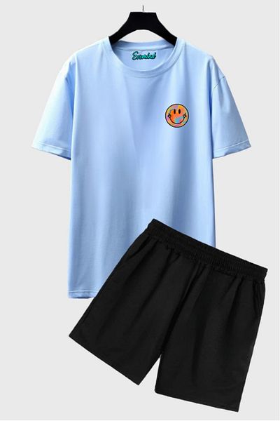 artı4 Emoji Printed Unisex Shorts T-Shirt Set