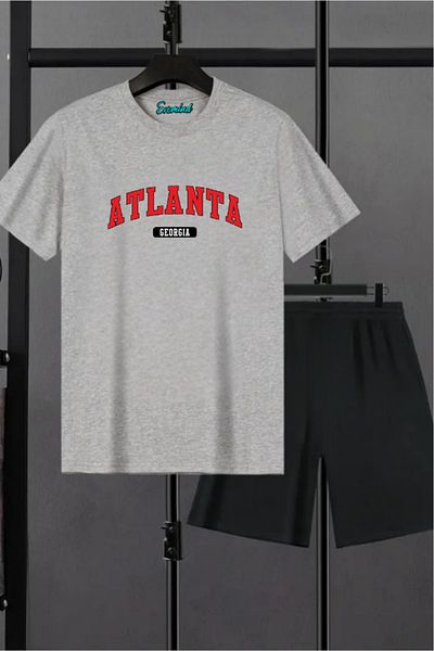 SevMode Σετ μπλουζάκι με στάμπα Atlanta Ga Unisex