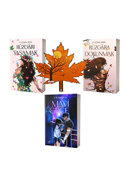 Artemis Yayınları K. Kübra Berk - rüzgarı yaşamak - rüzgara dokunmak - mavi gece - kitap ayracı ile