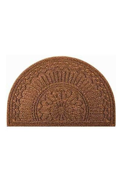 OPTIM DEKO Entrance Mat, Durable, Rubber and Polypropylene, Semicircle, DM04, Brown, 90 X 60 cm