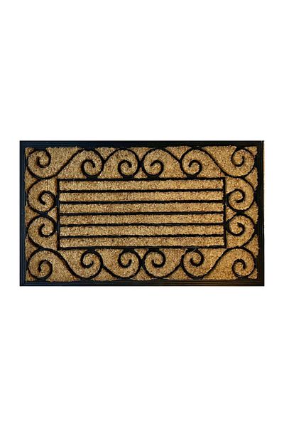 OPTIM DEKO Entrance Mat, Coconut Fiber and Rubber, RB 2598, 75x45x2 cm, Rectangular