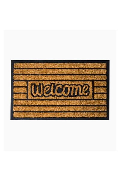OPTIM DEKO Welcome Coconut and Rubber Entrance Mat, DM 51, 75x45x2 cm