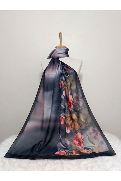 istanbul prensesleri Patterned Soft Cotton Shawl Flower Model