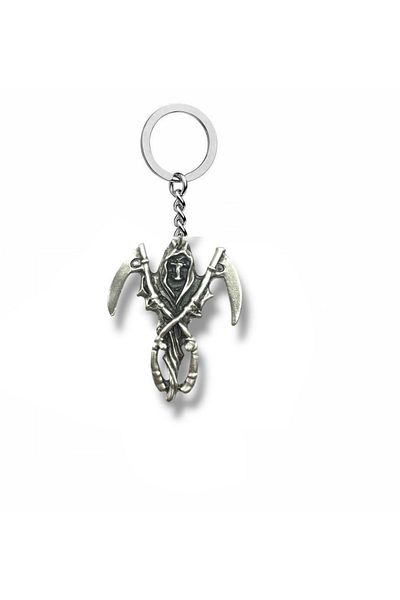 Herşey Nota Death Angel Unisex Metal Keychain with Angel Figure – Durable Design