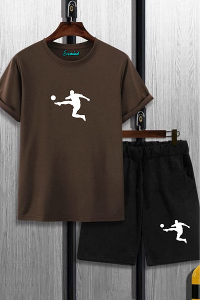 SevMode Σετ μπλουζάκι με στάμπα ποδοσφαιριστή Unisex