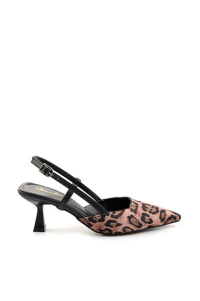 Bambi Pantofi clasici cu toc de damă Black Leopard K01231434304
