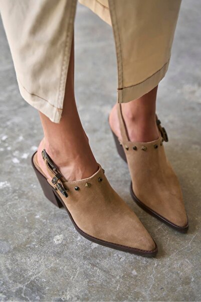 PELİN'İN AYAKKABILARI PAYNE KUM SÜET SANDALET