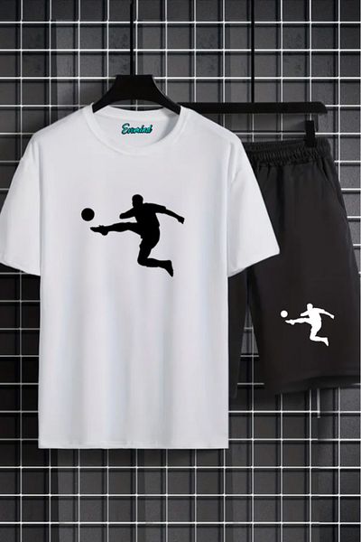 Evomind Σετ μπλουζάκι με στάμπα ποδοσφαιριστή Unisex