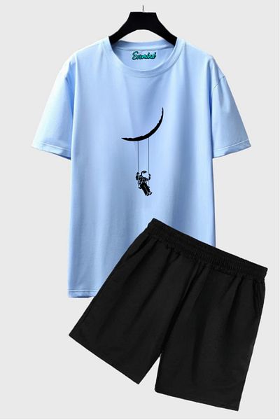 artı4 Swinging Astronaut Printed Unisex Shorts T-Shirt Set