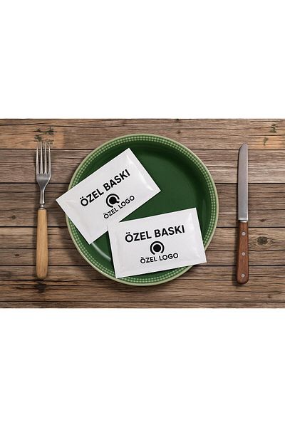 Islakmendilcim Alazpack 200 Pieces Custom Printed Disposable Wet Wipes 7X12 cm Double Side Printing Single Color