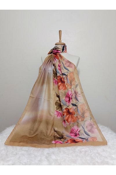 istanbul prensesleri Patterned Soft Cotton Shawl Flower Model