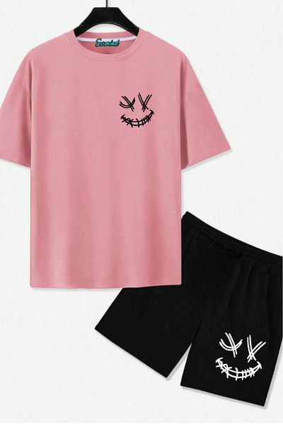 SevMode Σετ μπλουζάκι με στάμπα Emoji Unisex