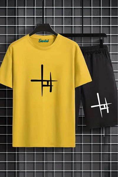 Evomind Plus Printed Unisex Shorts T-Shirt Set