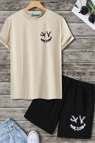 SevMode Σετ μπλουζάκι με στάμπα Emoji Unisex