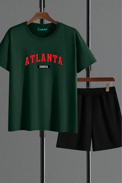 SevMode Σετ μπλουζάκι με στάμπα Atlanta Ga Unisex