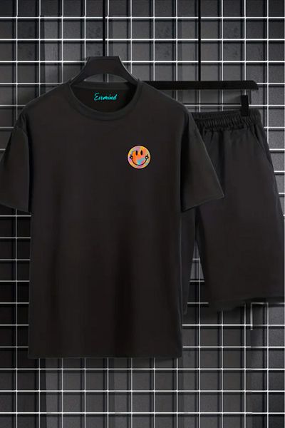 Evomind Σετ μπλουζάκι με στάμπα Emoji Unisex