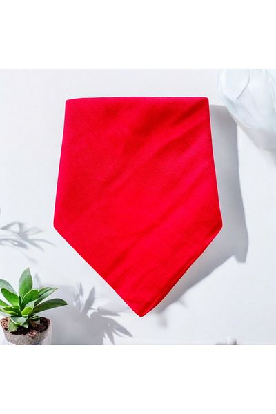 ALS Tasarım Dünyası Red Color Plain Multi-Purpose Bandana 100% Cotton