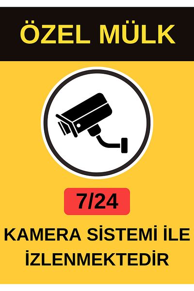 Girl Power 35 X 50 Private Property 24/7 Monitored with Camera System Foil Printing Sticker Warning Sign