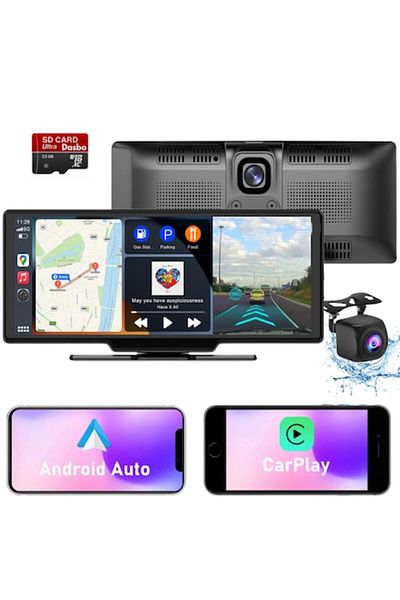 DRSELL Navigație Auto Multimedia 10.26” – CarPlay, Android Auto, Camere Fata+Spate, Wireless, BT