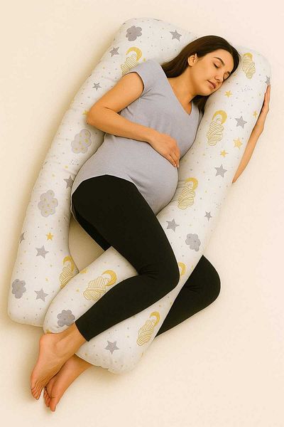 JULYA KİDS Pregnancy Pillow Supported Sleeping Breastfeeding Pregnancy Cushion Maternity Bed
