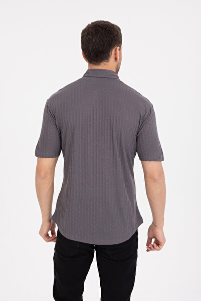 Klothy Чоловіча коротка рукава Slim Fit трикотажна сорочка 2613