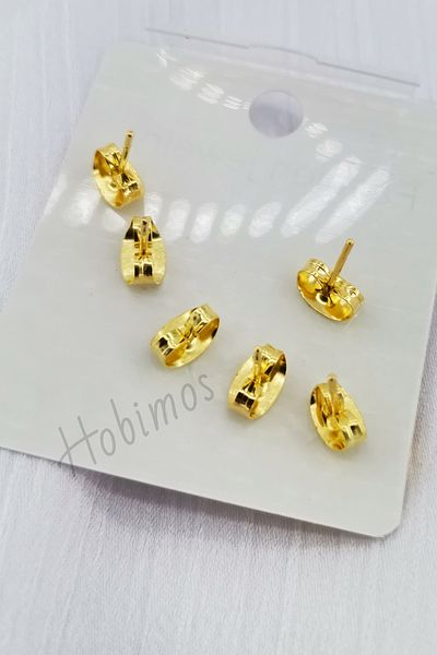 Hobimos 3 Pairs of Earrings Set - Clover Design Earrings, Stone Earrings, Ball Earrings, Cartilage Earrings