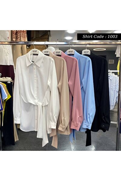 NİRA BUTİK Dökümlü Krep Gömlek