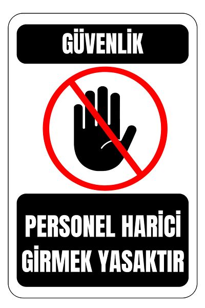 Girl Power 35 X 50 Security Staff External Entry Prohibited Foil Printing Sticker Warning Sign