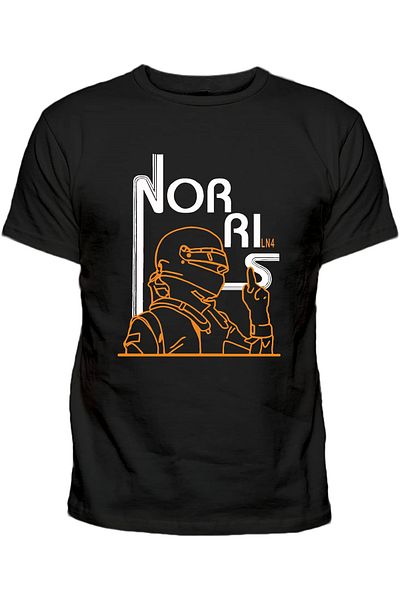 Efendioğlu Design Lando Norris 4 Printed F1 Cotton Tshirt