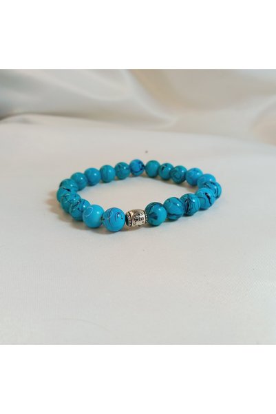 Crystal Atelier Certified Real Turquoise Natural Stone Bracelet - Success and Faith Turquoise Stone Bracelet