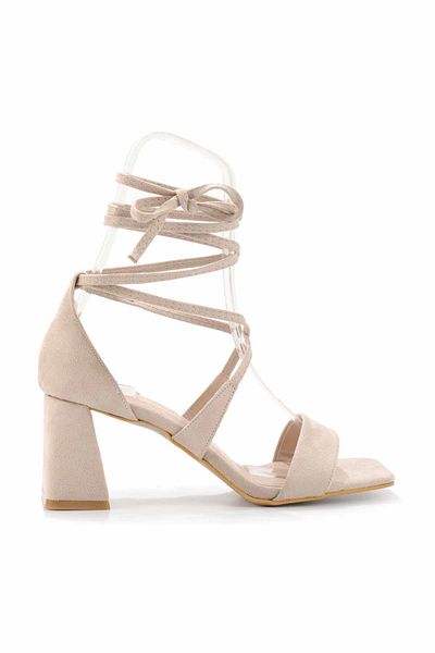 Bambi Beige Women's Classic Heeled Shoes K01215080702