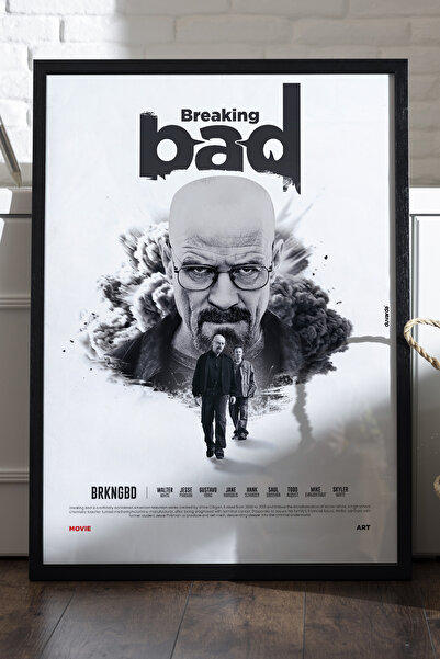Duvarda Αφίσα Breaking Bad με μαύρο ξύλινο πλαίσιο, ζωγραφική τοίχου τηλεοπτι...